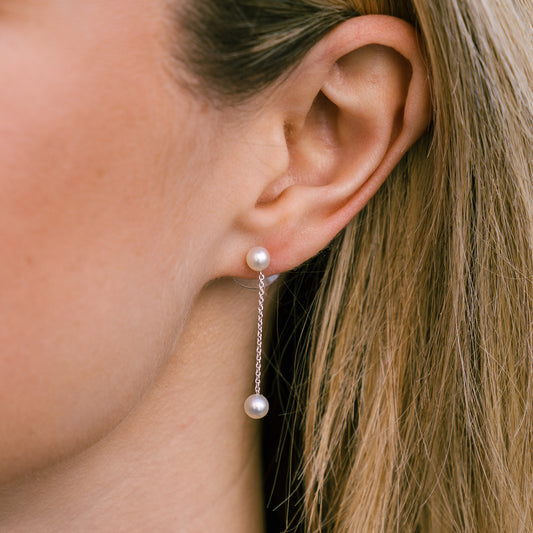 Southern Gates® Ariel 2 Pearl Station Earrings