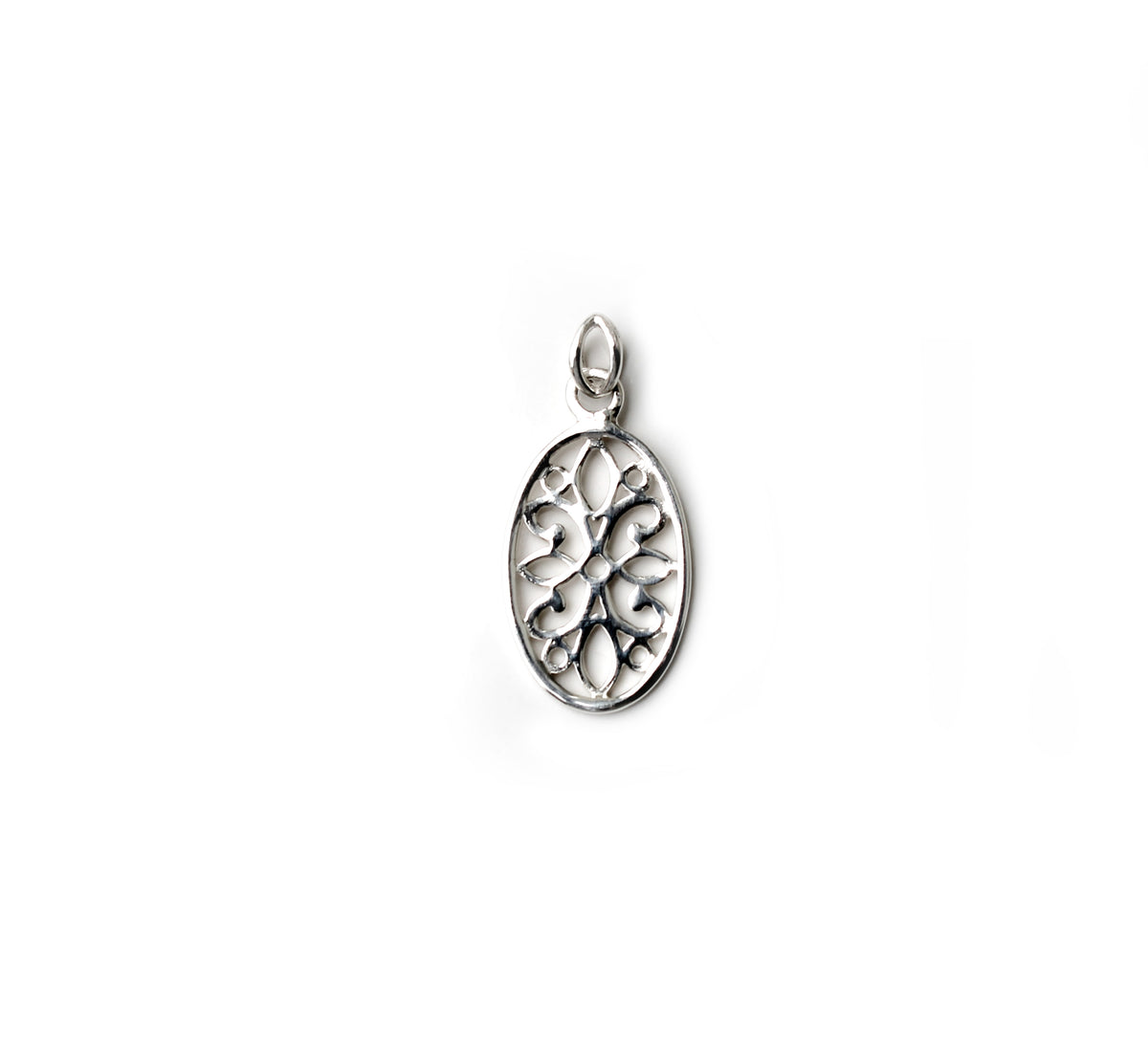 Southern Gates® Oval Flower Scroll Pendant
