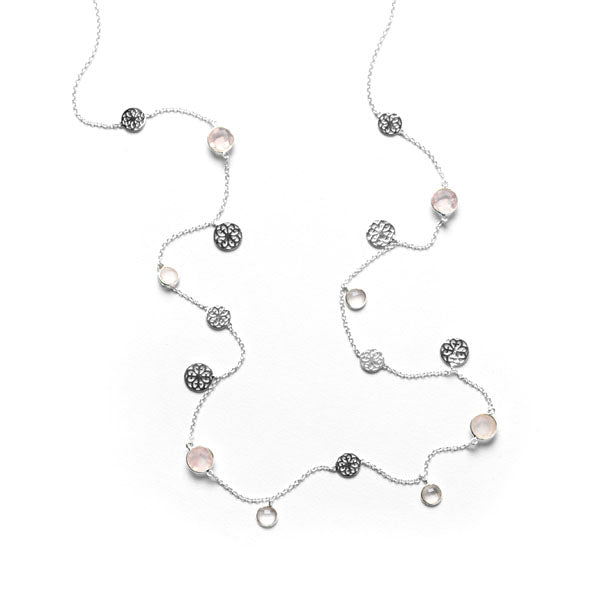 Southern Gates® Rose Quartz Heart Scroll Necklace