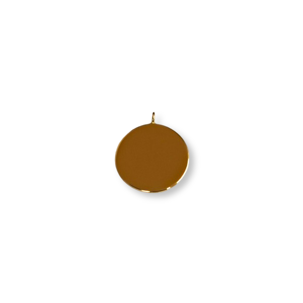 14K Disc Pendant