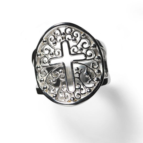 Southern Gates® Open Filigree Cross Ring