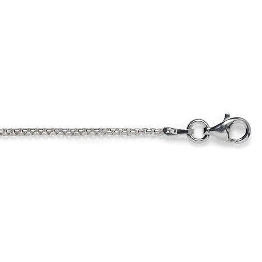 Sterling Silver 1.3mm Rounded Box Chain