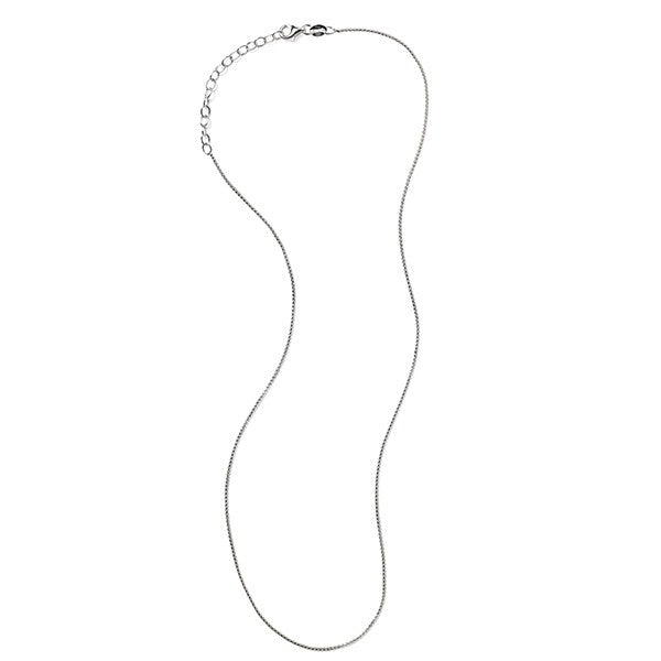 Sterling Silver 1mm Rounded Box Chain with Extender