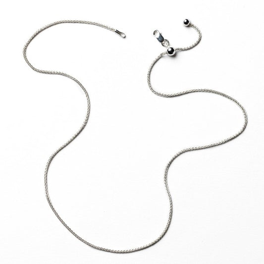 Sterling Silver 1.3mm Wheat Chain with Smartbead