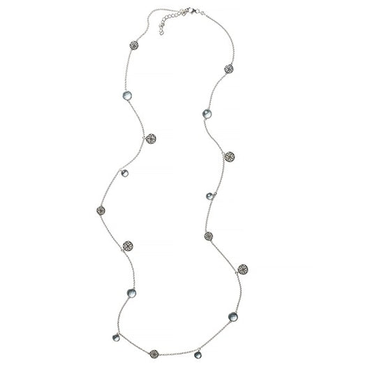 Southern Gates® Blue Topaz Heart Scroll  Necklace
