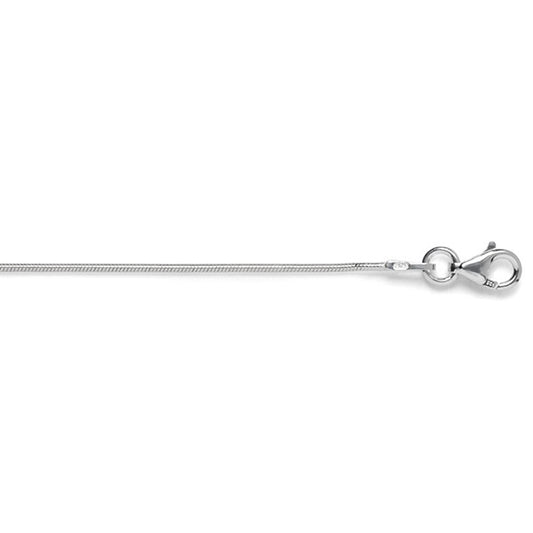 Sterling Silver 1mm Silver Snake Chain