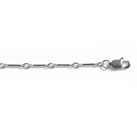 Sterling Silver 1mm Tiny Bar Chain