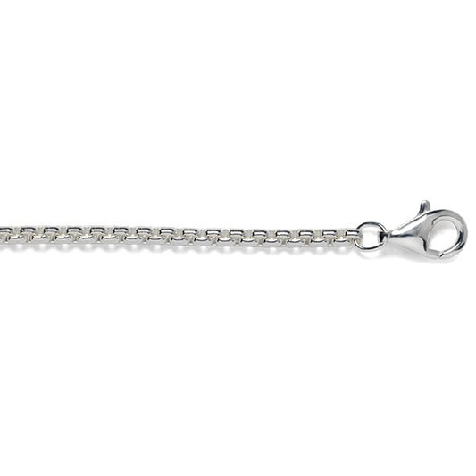Sterling Silver 2.2mm Rounded Box Chain