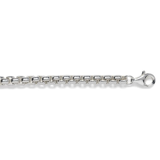 Sterling Silver 3.6mm Rounded Box Chain