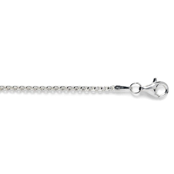 Sterling Silver 1.6mm Rounded Box Chain