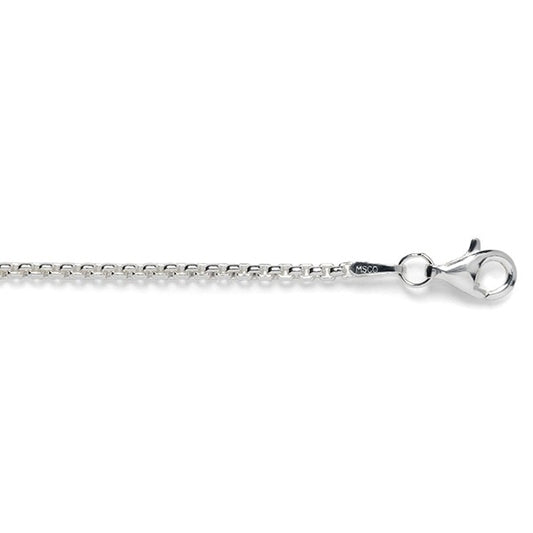Sterling Silver 1.6mm Rounded Box Chain