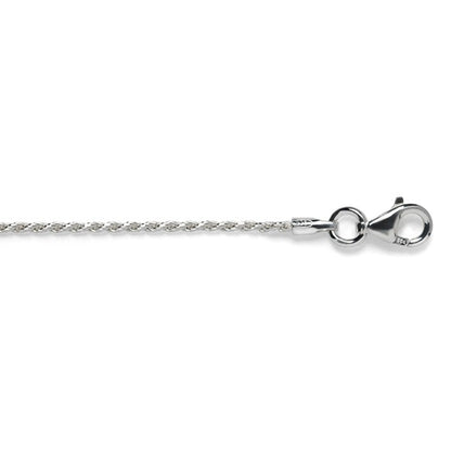 Sterling Silver 1mm Diamond Cut Rope Chain