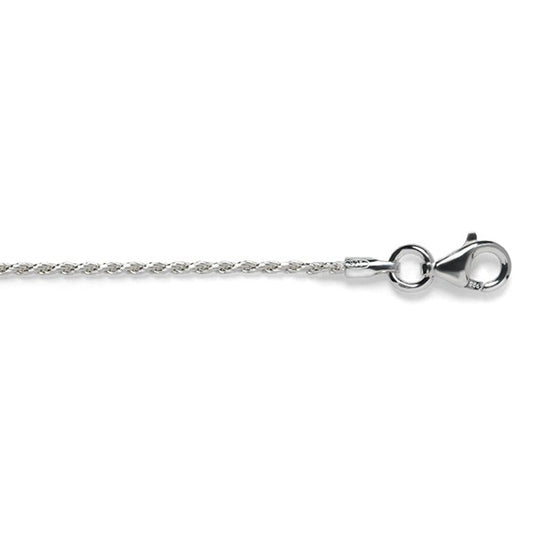 Sterling Silver 1mm Diamond Cut Rope Chain