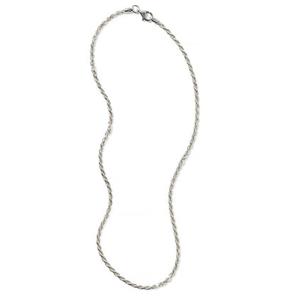 Sterling Silver 2.3mm Diamond Cut Rope Chain